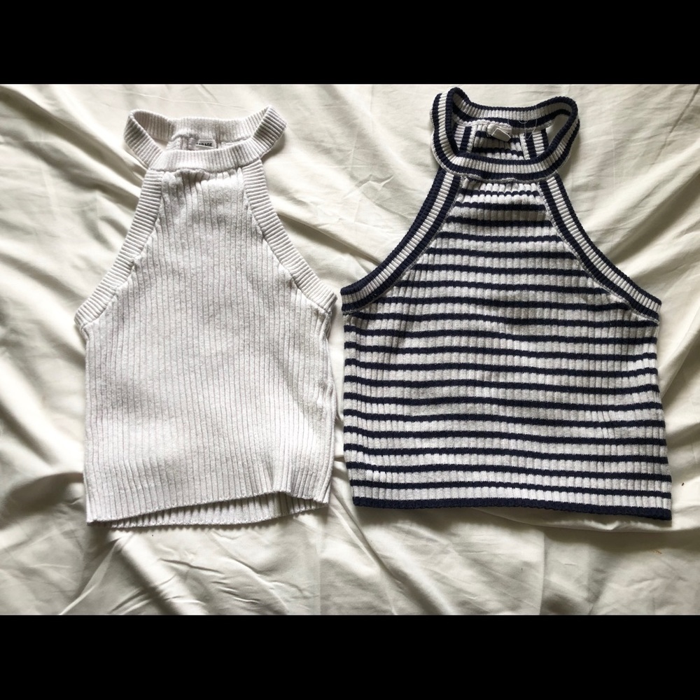 Two crop sweater tanks for $8